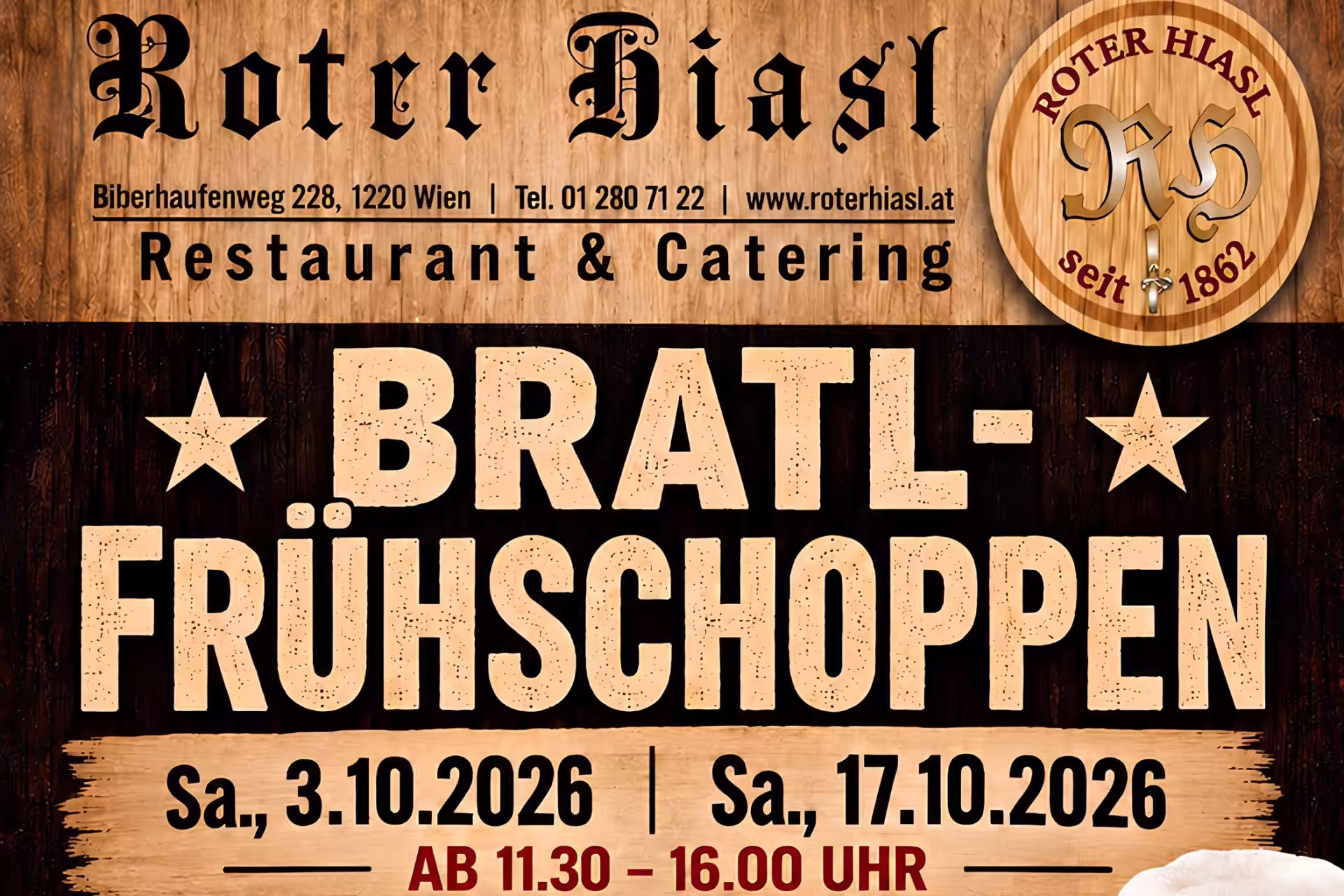 Bratl Frühschoppen 2026 Roter Hiasl Wien