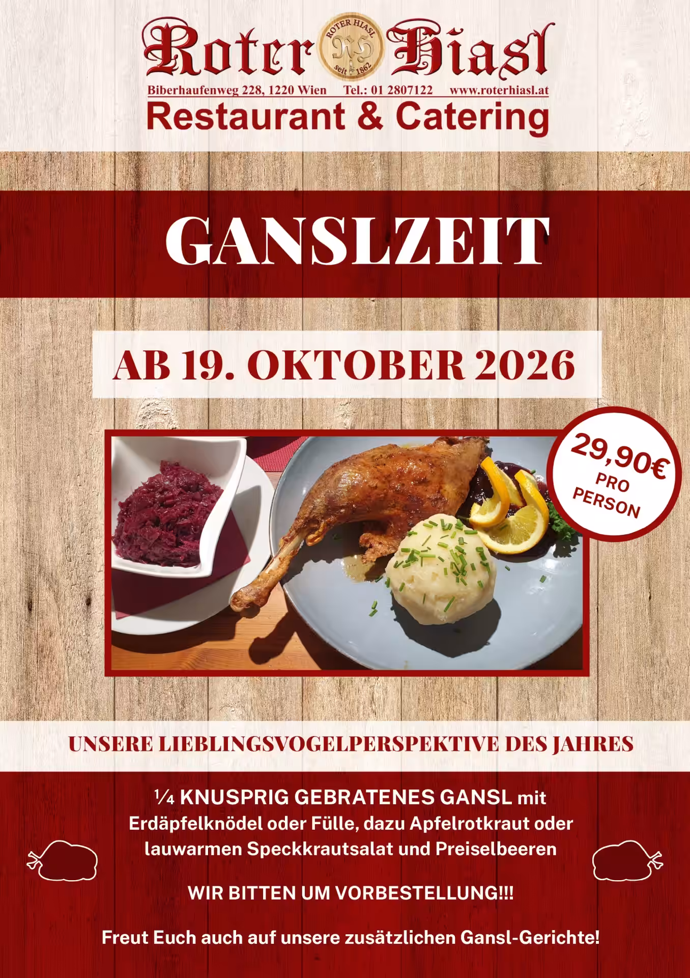 Ganslzeit 2025 Roter Hiasl Wien Ganslzeit 2026 Roter Hiasl Wien
