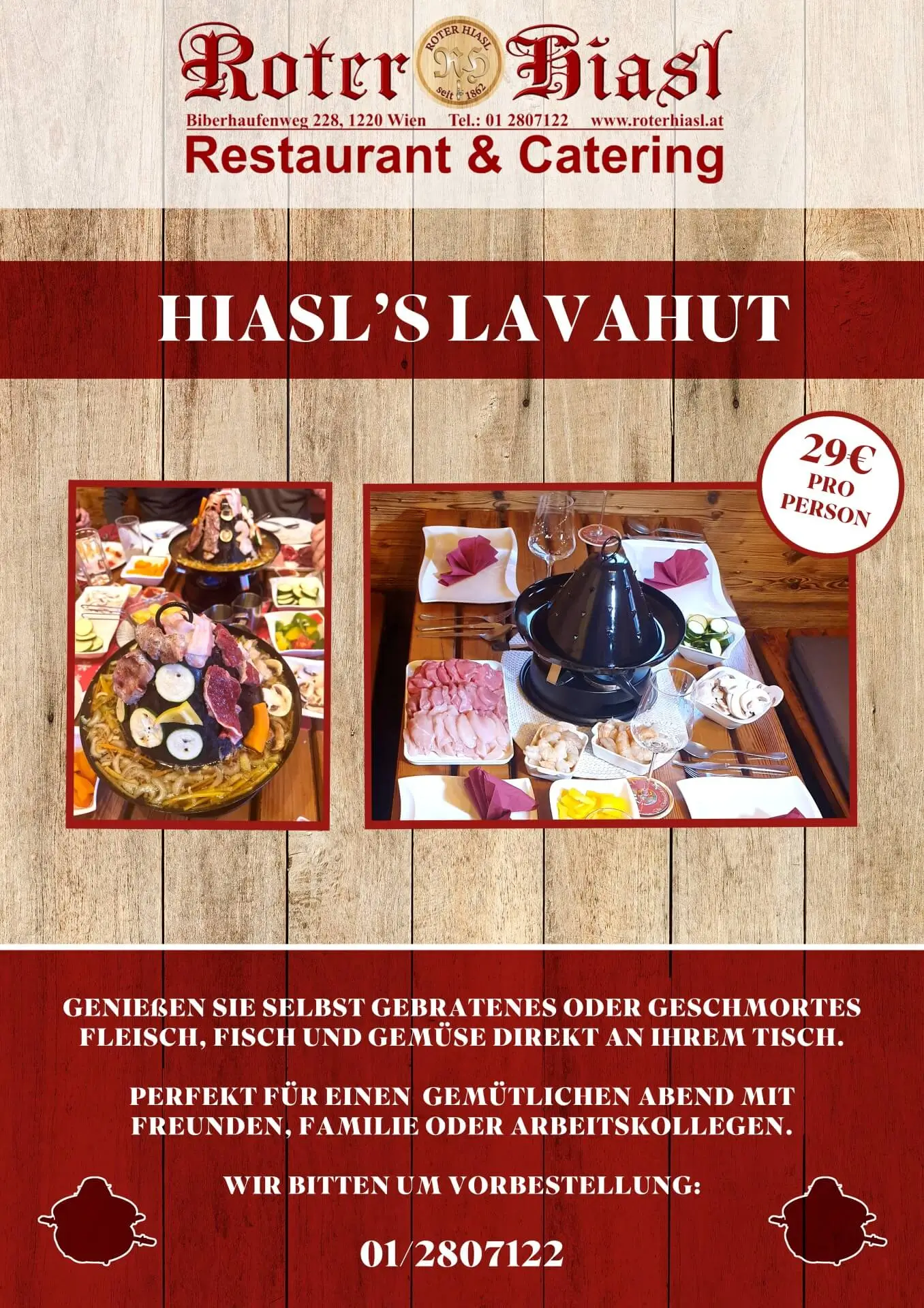 Lavahut Roter Hiasl Plakat